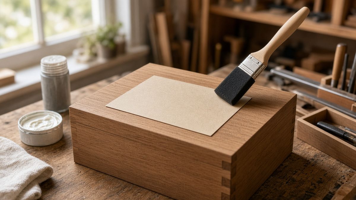 Illustration for: How to Seal Stickers on Wood (Step-by-Step)